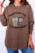 Iced Coffee & True Crime Comfort Colors Heavyweight Long T-Shirt