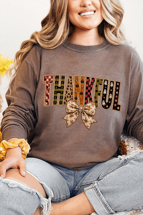 Thankful Fall Spirit Comfort Colors Heavyweight Long T-Shirt