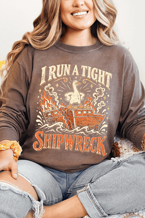 Tight Shipwreck Goose Comfort Colors Heavyweight Long T-Shirt