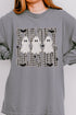 Spooky Season Gingham & Ghosts Comfort Colors Heavyweight Long T-Shirt