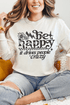 Black Be Happy Comfort Colors Heavyweight Long T-Shirt