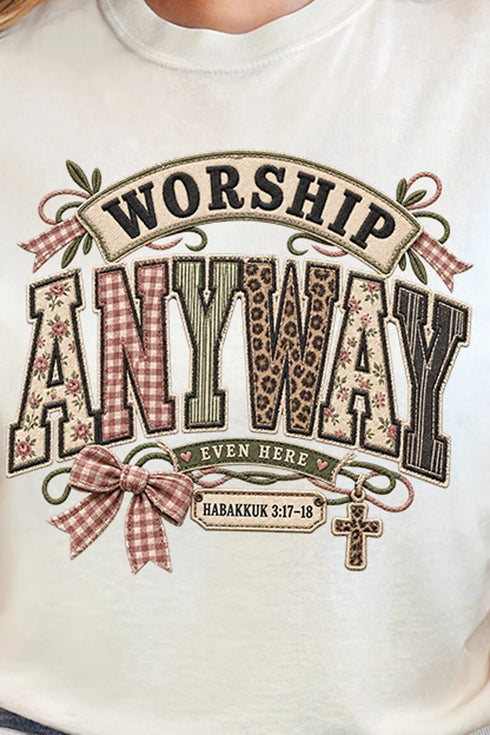 Worship Anyway Comfort Colors Heavyweight Long T-Shirt