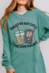Iced Coffee & True Crime Comfort Colors Heavyweight Long T-Shirt