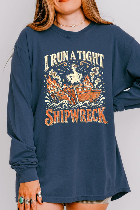 Tight Shipwreck Goose Comfort Colors Heavyweight Long T-Shirt