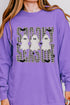 Spooky Season Gingham & Ghosts Comfort Colors Heavyweight Long T-Shirt
