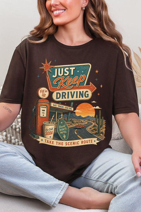 Just Keep Driving Softstyle Adult T-Shirt