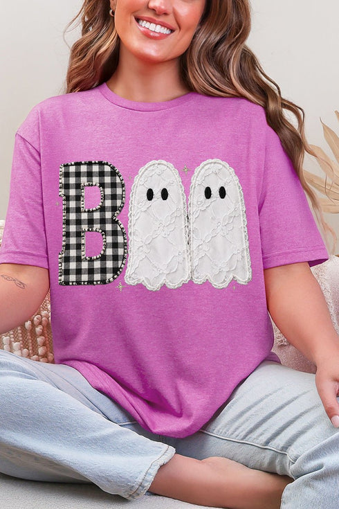 Gingham & Lace Boo Softstyle Adult T-Shirt