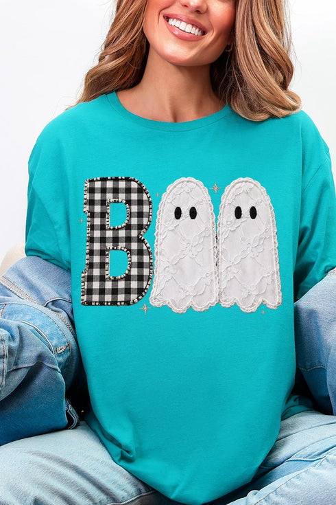 Gingham & Lace Boo Softstyle Adult T-Shirt