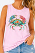 Seaside Sparkle Crab Comfort Colors Cotton Tank Top