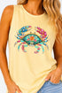 Seaside Sparkle Crab Comfort Colors Cotton Tank Top