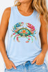 Seaside Sparkle Crab Comfort Colors Cotton Tank Top