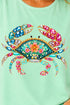 Seaside Sparkle Crab Comfort Colors Cotton Tank Top