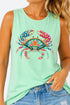 Seaside Sparkle Crab Comfort Colors Cotton Tank Top