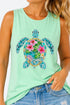 Seaside Sparkle Turtle Comfort Colors Cotton Tank Top
