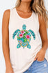Seaside Sparkle Turtle Comfort Colors Cotton Tank Top