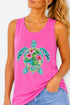 Seaside Sparkle Turtle Comfort Colors Cotton Tank Top