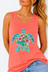 Seaside Sparkle Turtle Comfort Colors Cotton Tank Top