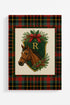 Equestrian Holiday Monogram Crest Ready To Frame Print *Customize Your Initial