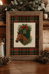 Equestrian Holiday Monogram Crest Ready To Frame Print *Customize Your Initial