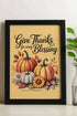 Autumn Give Thanks Ready To Frame Canvas Print