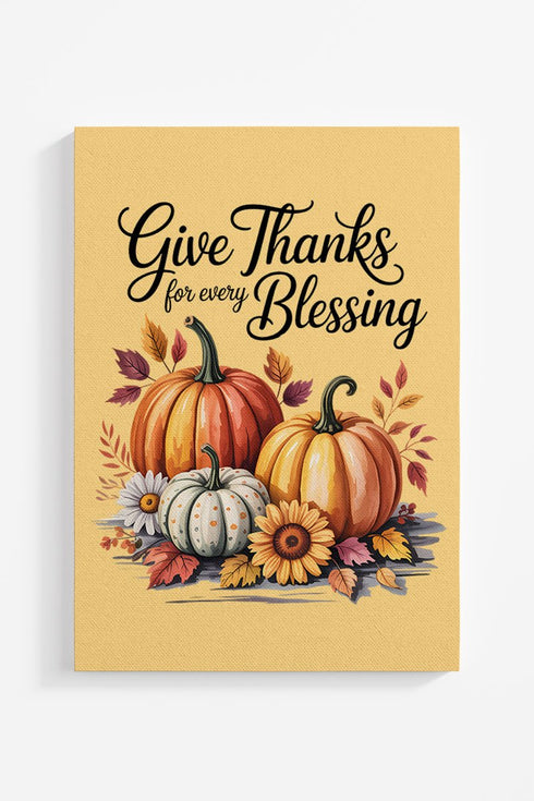 Autumn Give Thanks Ready To Frame Canvas Print