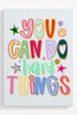 Colorful Do Hard Things Ready To Frame Canvas Print
