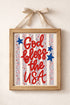 Floral God Bless The USA Ready To Frame Canvas Print