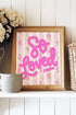 Floral So Loved Ready To Frame Canvas Print