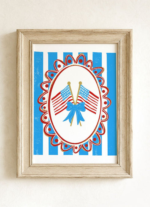Freedom Flags Forever Ready To Frame Canvas Print