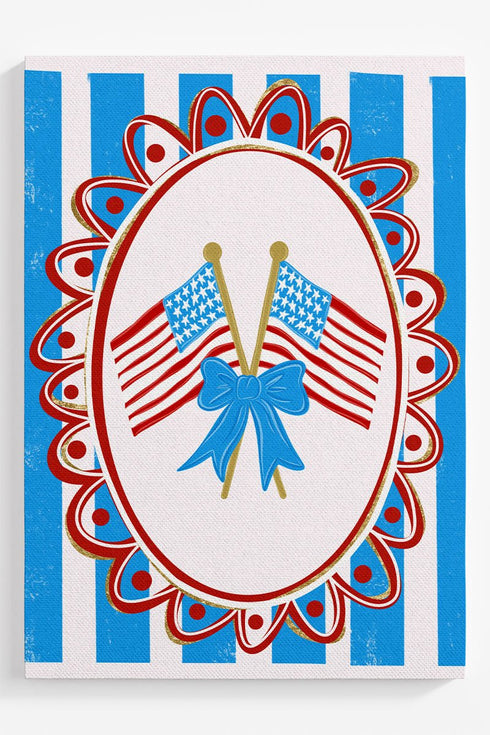 Freedom Flags Forever Ready To Frame Canvas Print