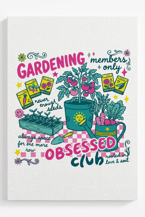 Gardening Club Ready To Frame Canvas Print