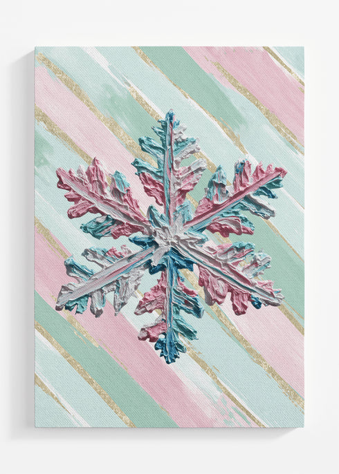 Gilded Stripes The Painted Snowflake Ready To Frame Canvas Print