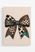 Prairie Patchwork Bow Ivory Ready To Frame Canvas Print
