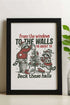 Raccoons About To Deck These Halls Ready To Frame Canvas Print
