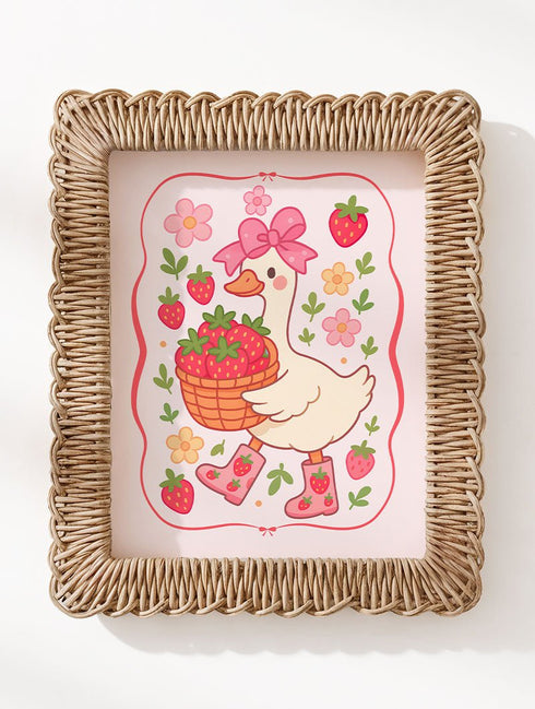 Strawberry Goose Ready To Frame Canvas Print