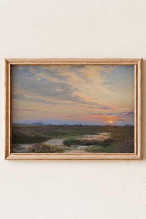Summer Sunset Ready To Frame Canvas Print