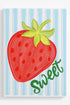 Sweet Strawberry Stripes Ready To Frame Canvas Print