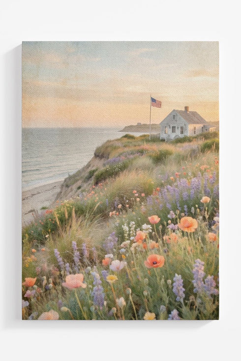 Wildflowers By The Bay Ready To Frame Canvas Print