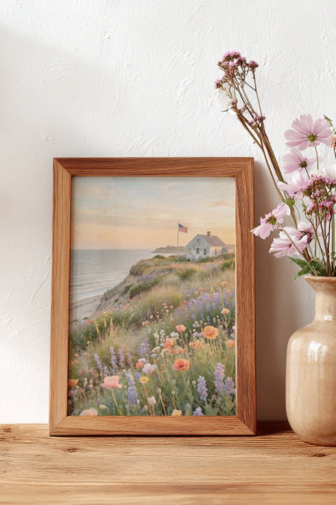 Wildflowers By The Bay Ready To Frame Canvas Print