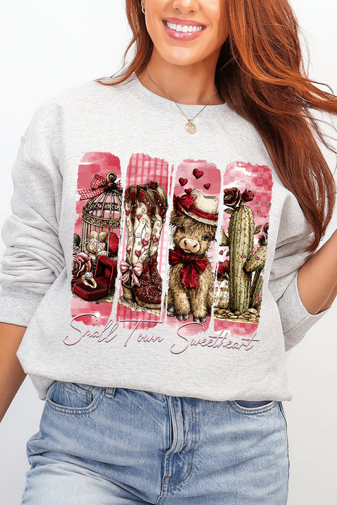 Small Town Sweetheart Ecosmart Crewneck Sweatshirt