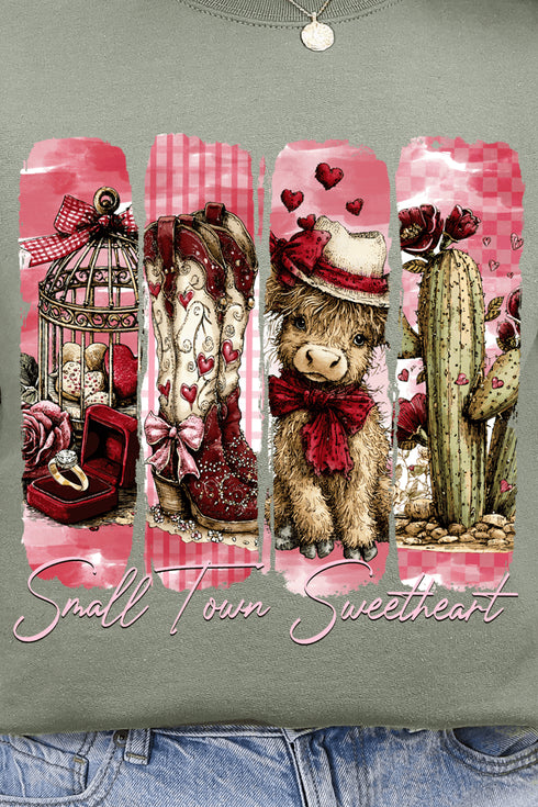 Small Town Sweetheart Ecosmart Crewneck Sweatshirt