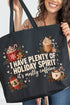 Caffeinated Holiday Spirit Canvas Jumbo Tote