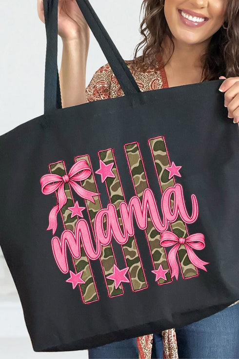 Camo Cutie Mama Canvas Jumbo Tote