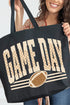 Checkered Taupe Game Day Canvas Jumbo Tote