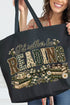 Cozy Reading Nook Canvas Jumbo Tote