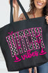 Dotted Witchy Vibes Canvas Jumbo Tote