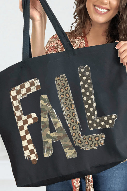 Fall Mashup Canvas Jumbo Tote