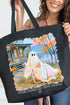 Ghost Mentally I'm Here Canvas Jumbo Tote