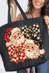 Merry Check Santa Canvas Jumbo Tote