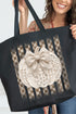 Painted Pumpkin Latte Canvas Jumbo Tote